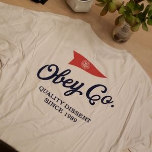 Obey "Obey Co." Logo tee - size L